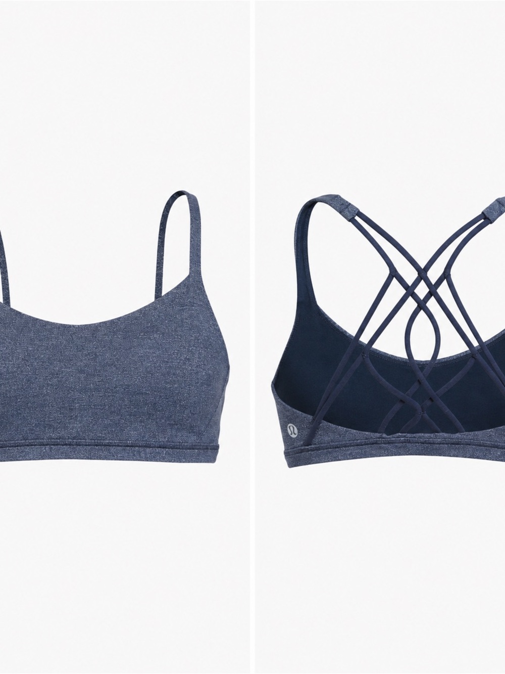 Lululemon Size 4 Gray Sports Bra Strappy Crossback Black Athleisure Gym Yoga